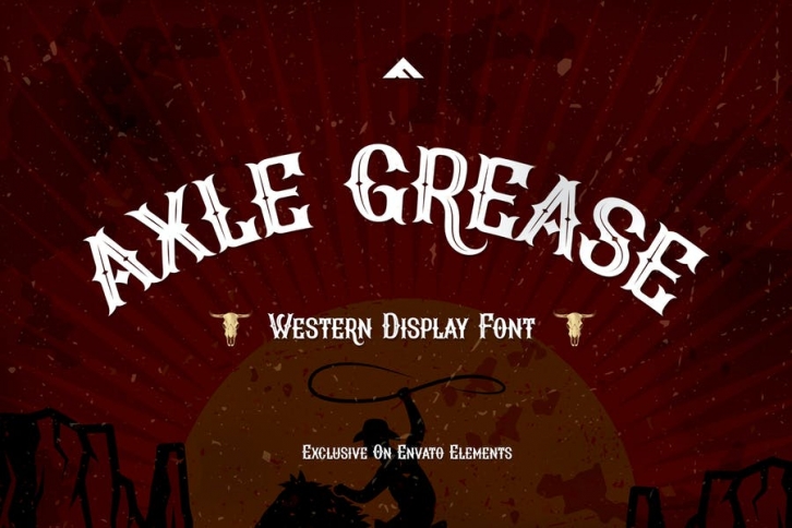 Axle Grease - Western Display Font Font Download
