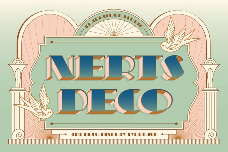 Nerts Deco Artdeco Display Typeface Font Download