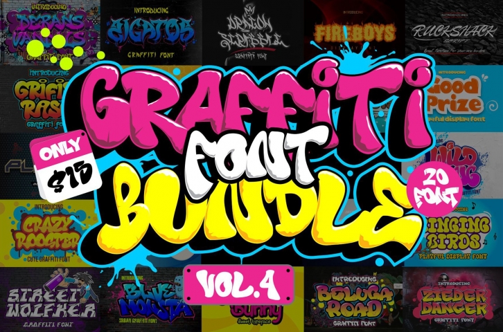 Graffiti Bundles Vol. 4 Font Download