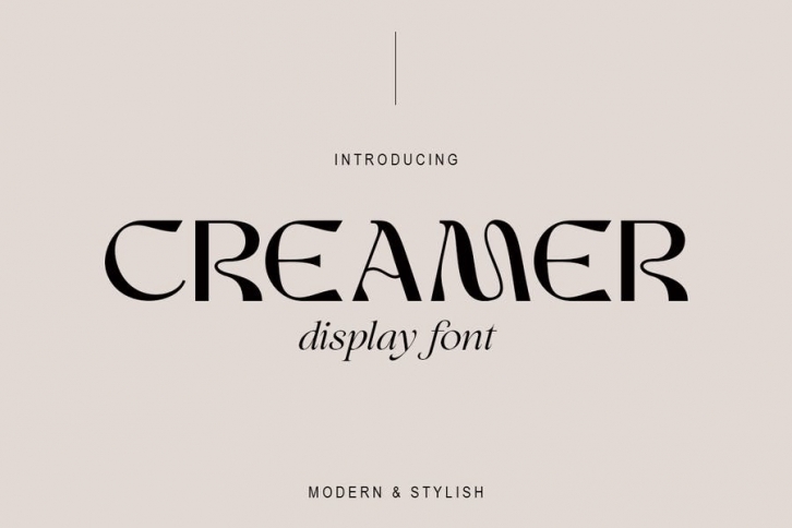 Creamer | Display Font Font Download