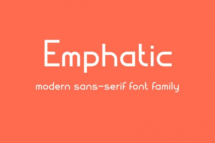 Emphatic - Modern sans-serif font family Font Download