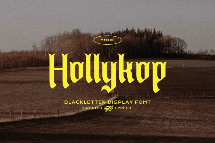 Hollykop-Blackletter Display Font Download