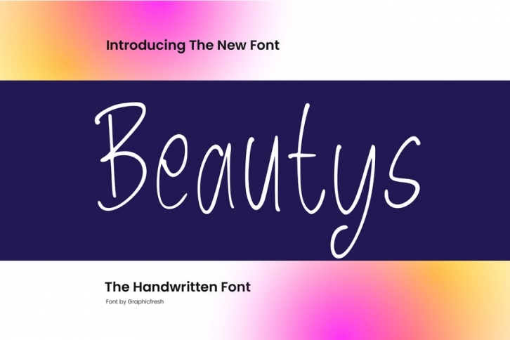 Beautys - The Handwritten Font Font Download