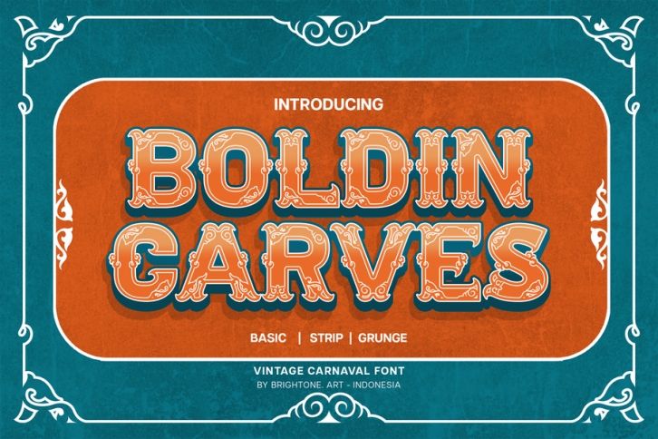 Boldin Carves - Vintage Carnaval Font Font Download