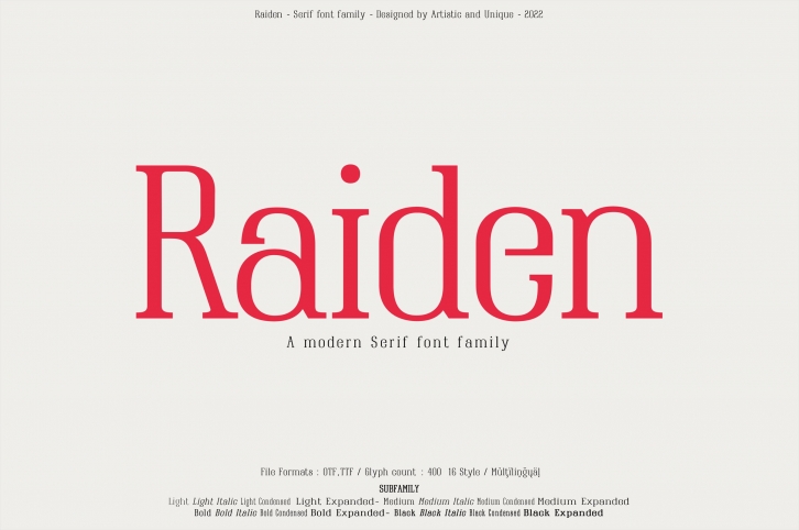 Raiden Font Download