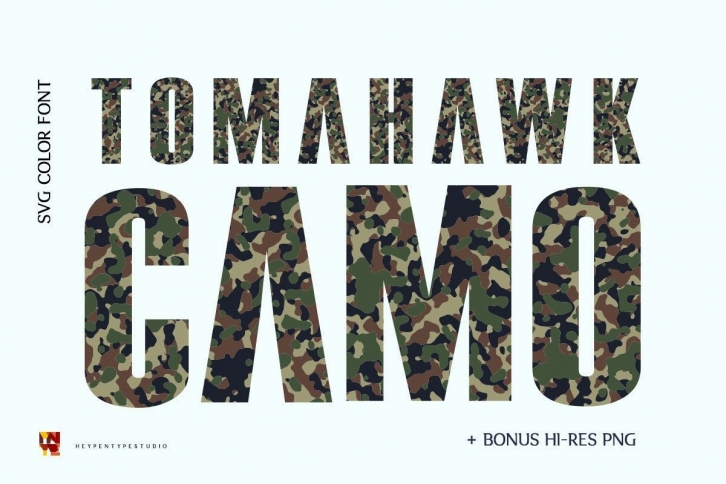 Tomahawk Camo Font Download