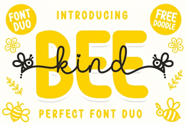 Bee Kind Duo Font Download