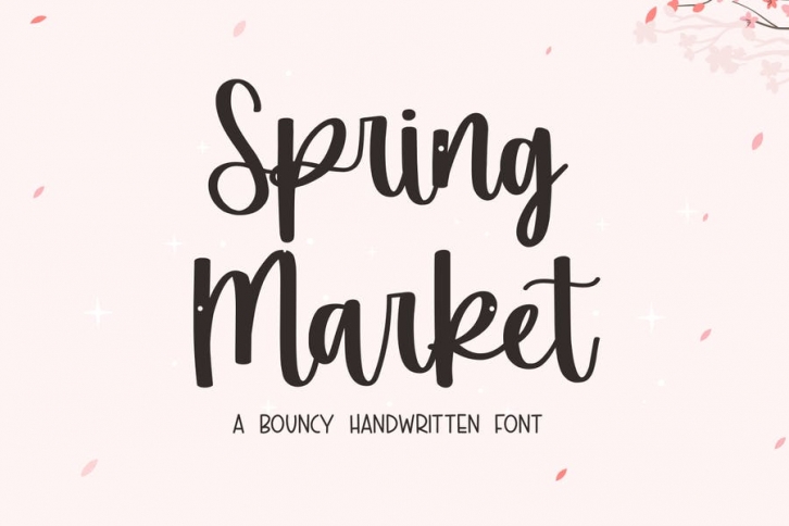Spring Market - Handwritten Font Font Download