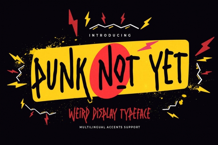 Punk Not Yet - Weird Display Typeface Font Download