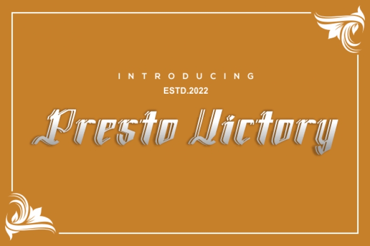 Presto Victory Font Download