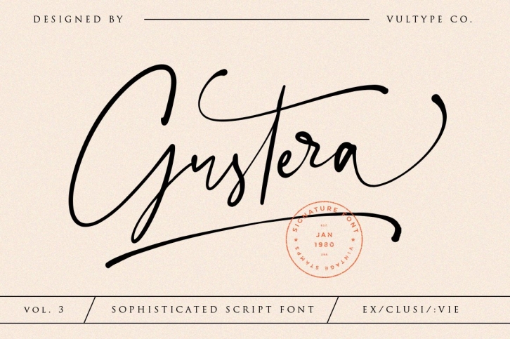 Gustera Signature Font Download