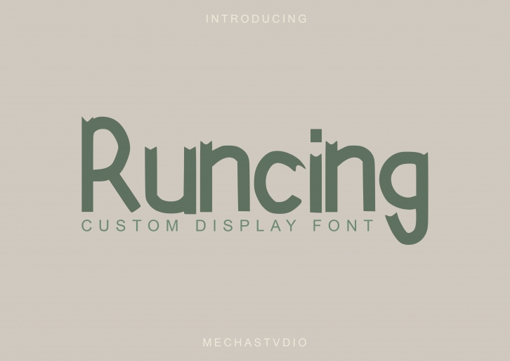 Runcing Font Download