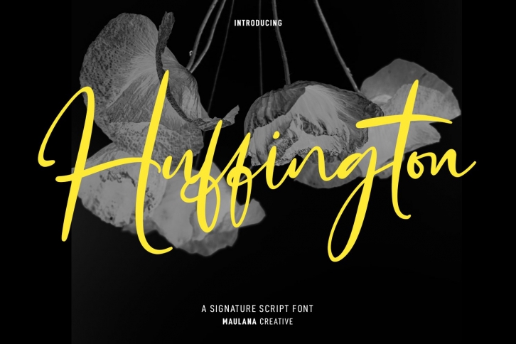 Huffington Signature Script Font Download