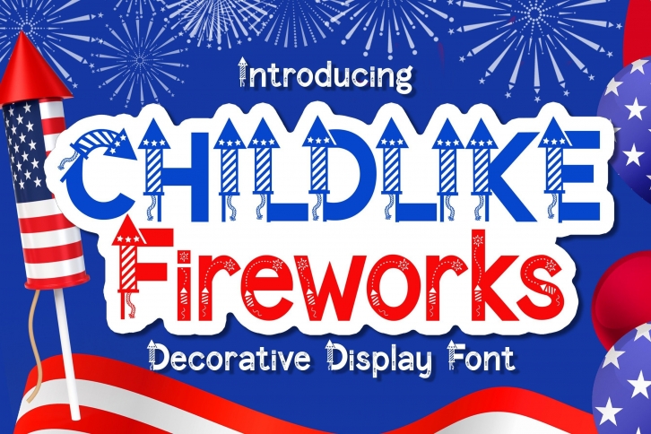 Childlike Fireworks Font Download