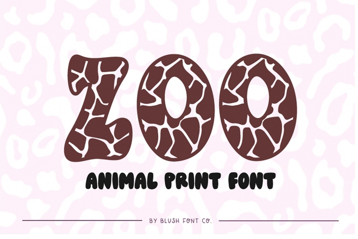 ZOO Animal Print Font Download