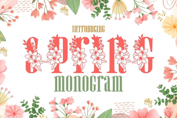 Spring Monogram Font Download