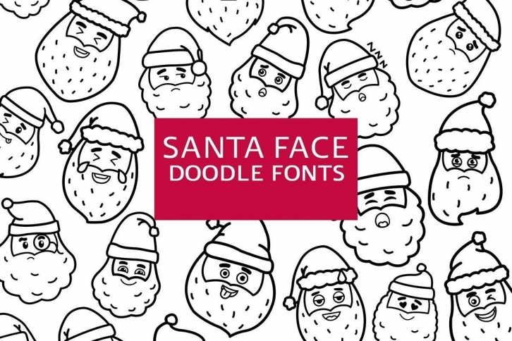 Santa Face Doodle Font Download
