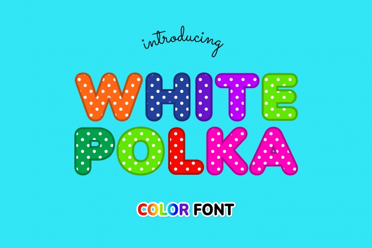 White Polka Font Download
