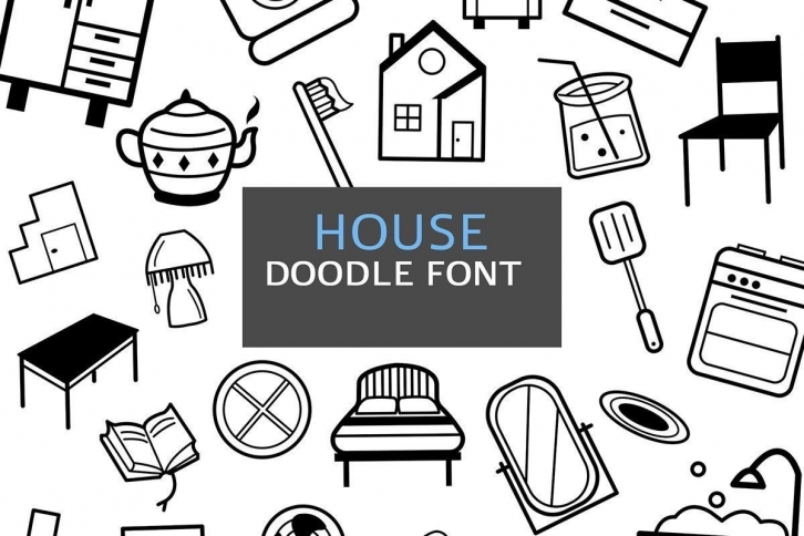 House Doodle Font Download
