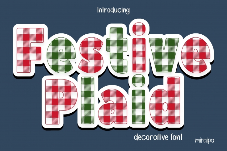 Festive Plaid Font Download