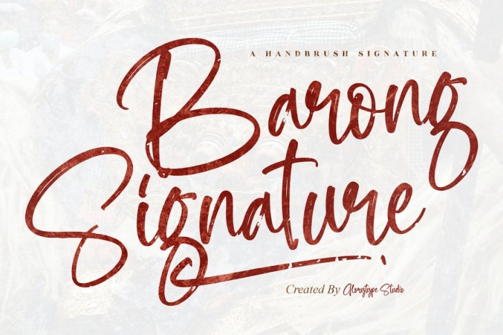 Barong Signature Handbrush Font Font Download