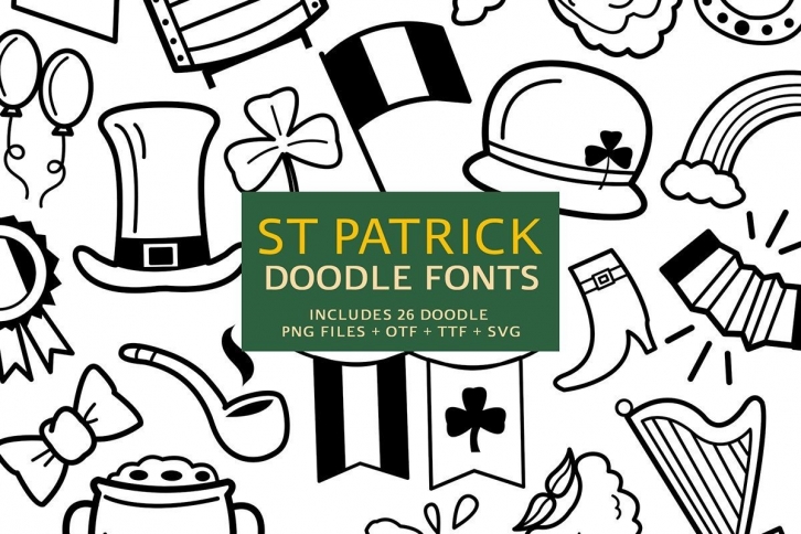 St Patrick Doodle Font Download