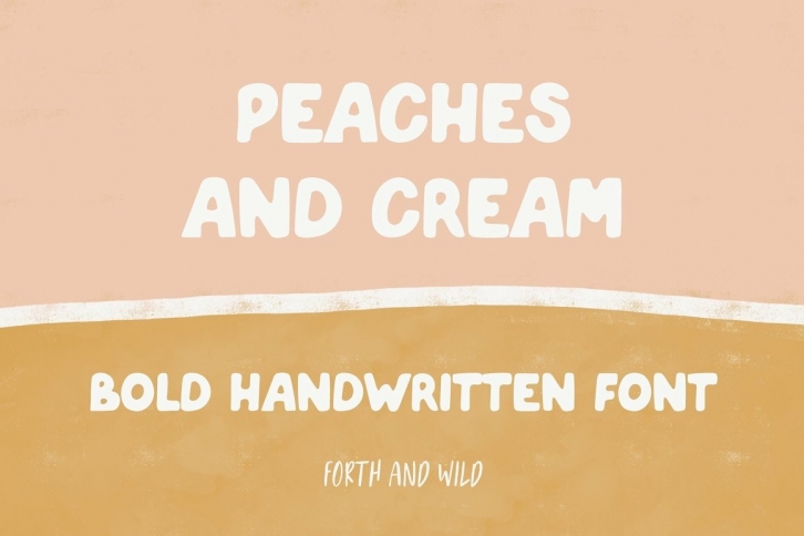 Peaches and Cream Hand-lettered Bold Font Download