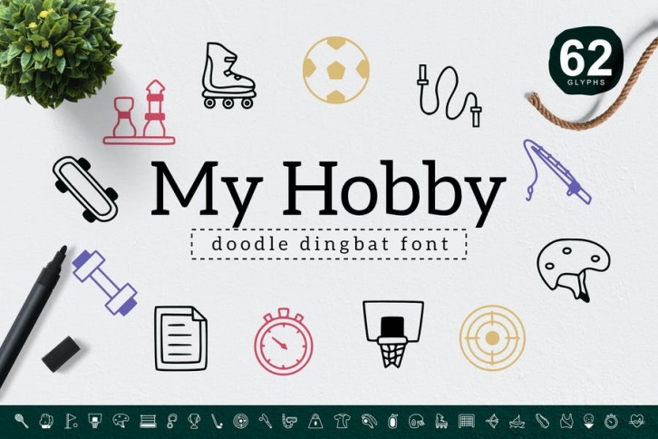 My Hobby Dingbat Font Download