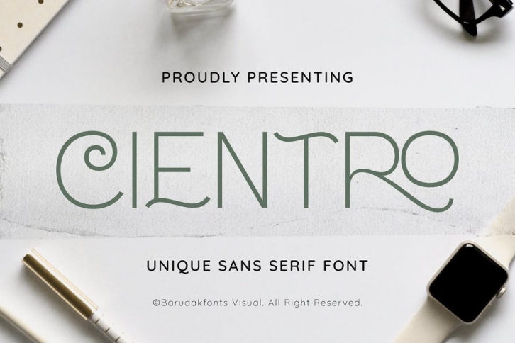 Cientro - Serif Thin Display Font Font Download