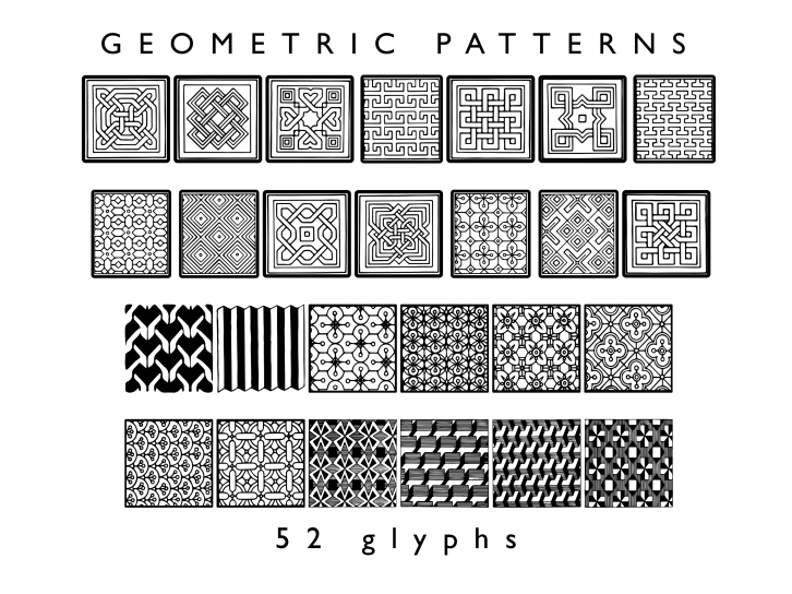Geometric Patterns Font Download