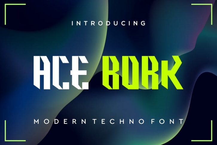 Ace bork modern techno font Font Download