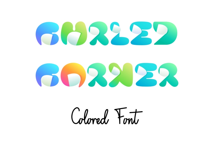 Curled Corner Font Download