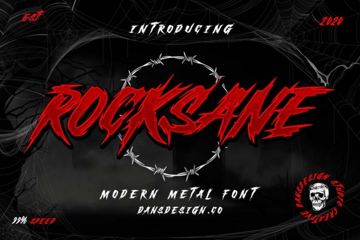 Rocksane Modern Metal Font Font Download