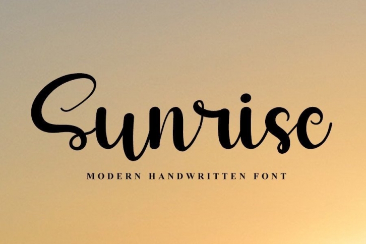 Sunrise Font Download