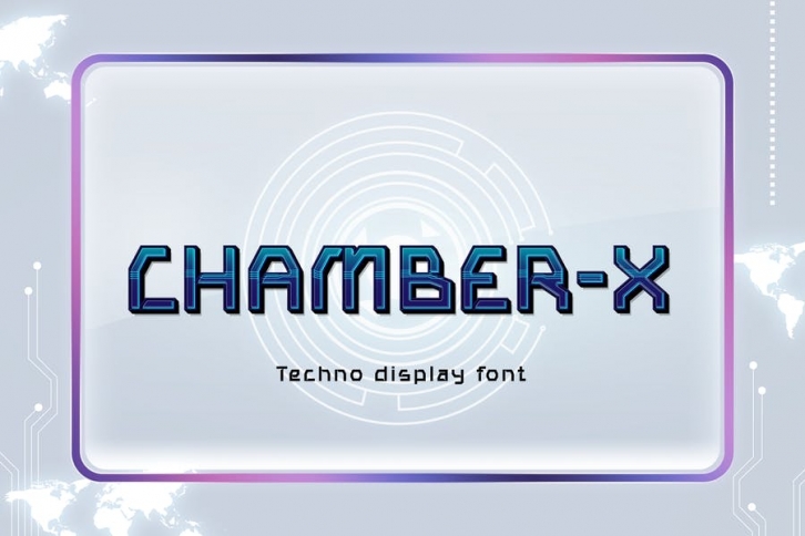 CHAMBER X - Techno Display Font Font Download