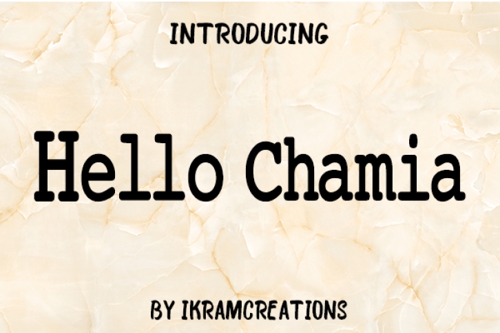 Hello Chamia Font Download