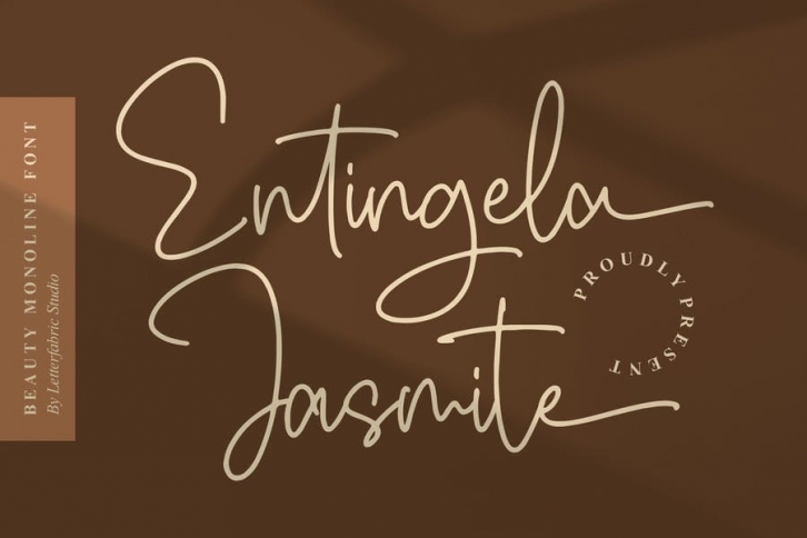 Entingela Jasmite Monoline Font Font Download
