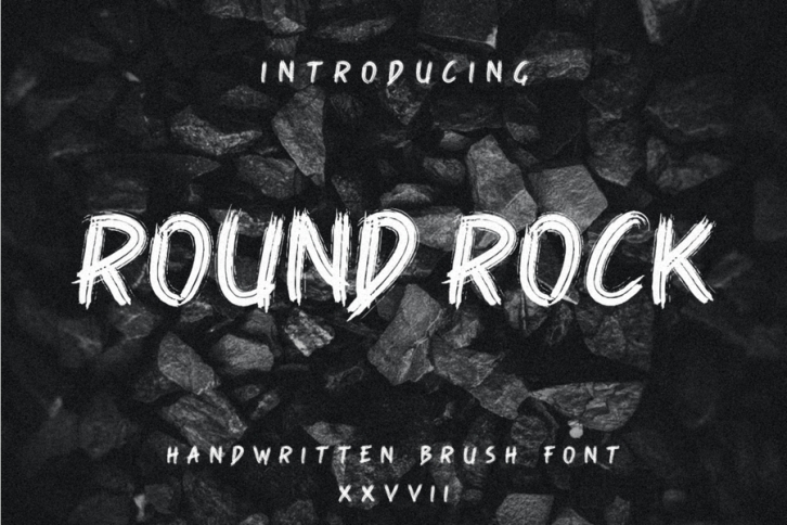 Round Rock Brush Font Font Download