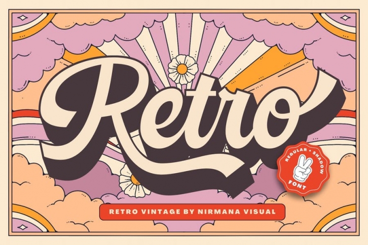 Retro Vintage - Groovy Font Font Download