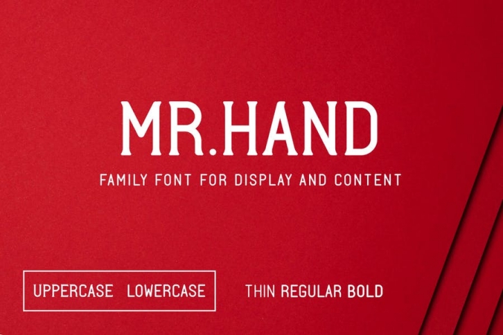 Mr.Hand - Family font for display and content Font Download