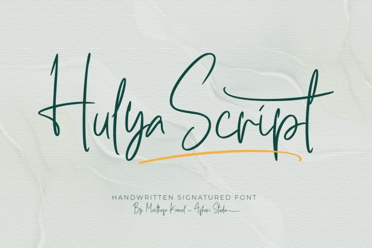 Hulya Script Handwritten Signature Font Download