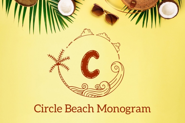 Circle Beach Monogram Font Download