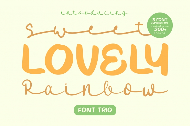 Sweet Lovely Rainbow Font Download
