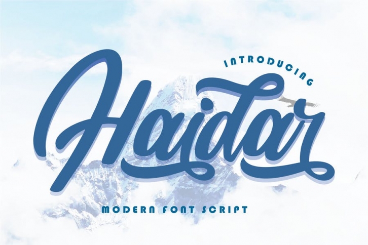 Haidar | Modern Font Script Font Download