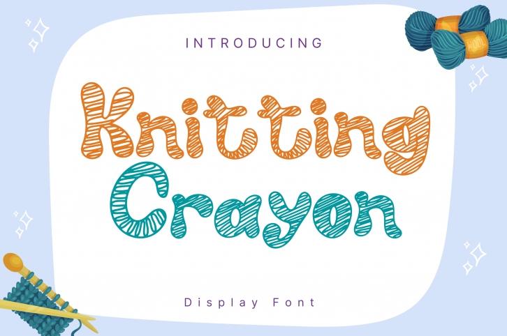 Knitting Crayon Font Download