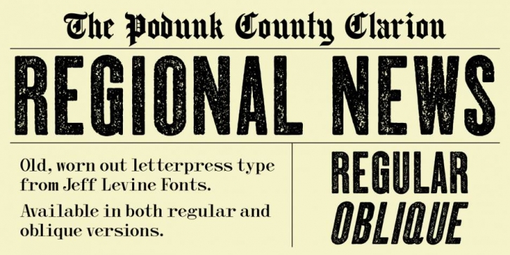 Regional News JNL Font Download