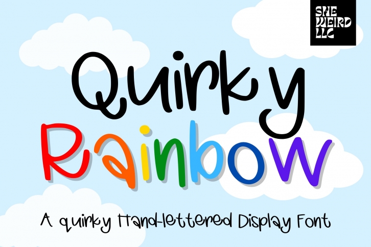 Quirky Rainbow-A Quirky Hand-lettered Font Download