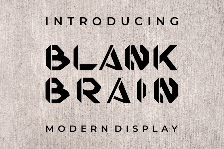 BLANK BRAIN Font Download