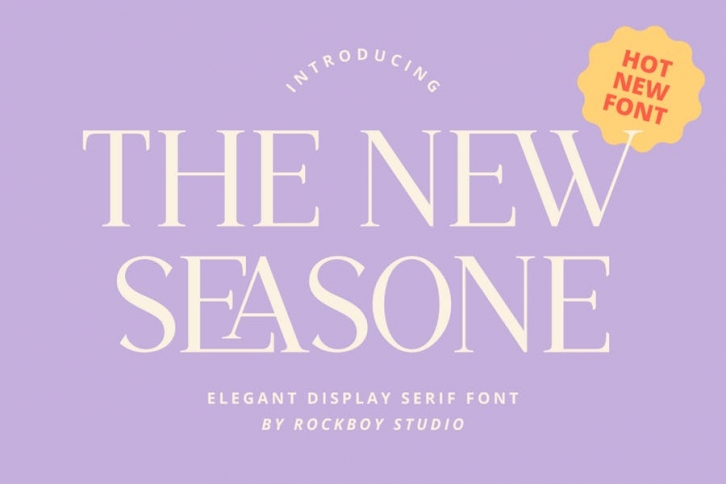 The New Seasone - Elegant Display Serif Font Download