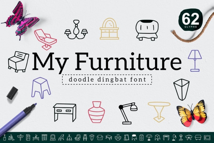 My Furniture Dingbat Font Download